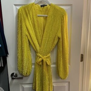 Retrofete Gabrielle Robe Dress in Yellow XXS